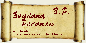Bogdana Pečanin vizit kartica